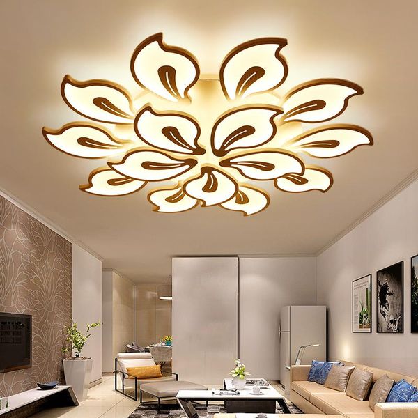 

modern led chandelier lamp nordic petal home decoration for living room bedroom kitchen acrylic lighting ceiling fixture chandeliers