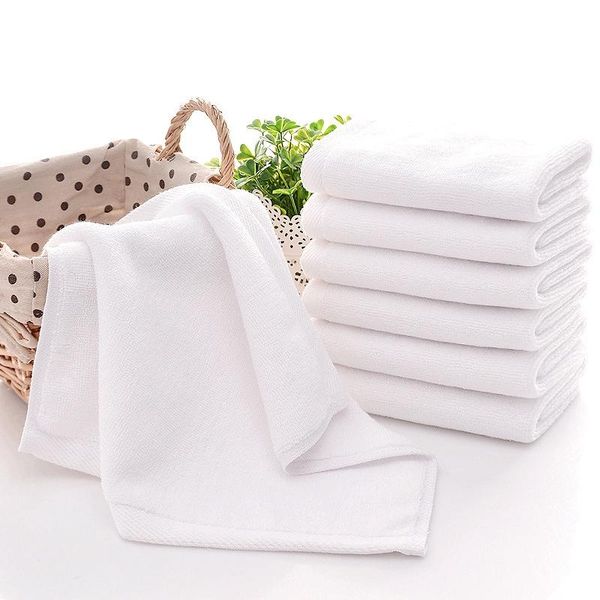 

towel 7pcs towels cotton white superior el quality soft face hand 30x30cm