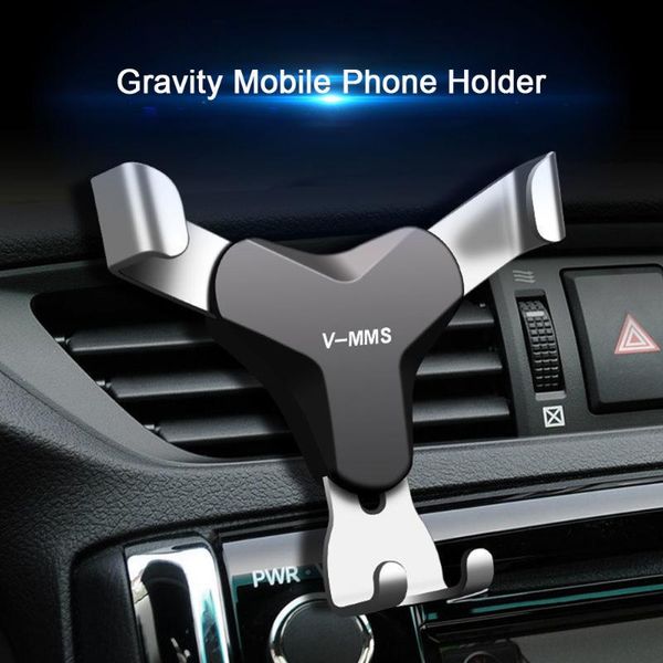 

cell phone mounts & holders universal car holder black support multifunctional air outlet gravity induction mobile in no magnetic