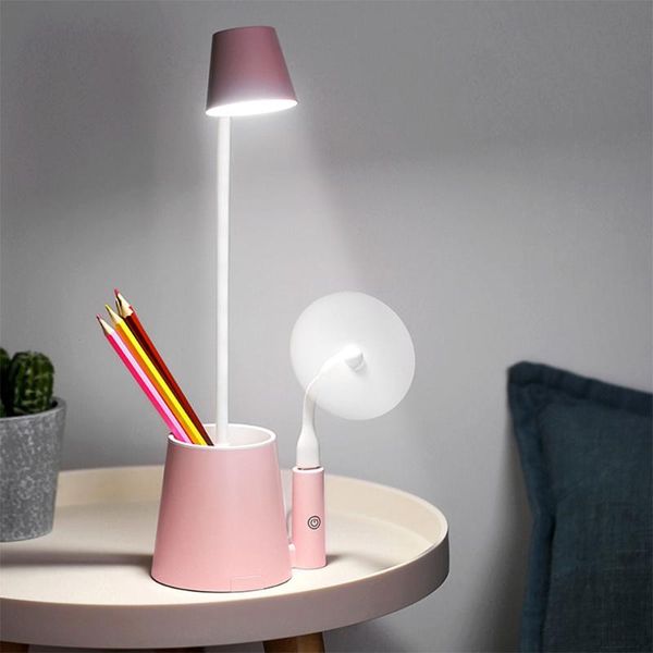 

table lamps candy color girls student reading study desk lamp rechargeable phone charging pen barrel children light