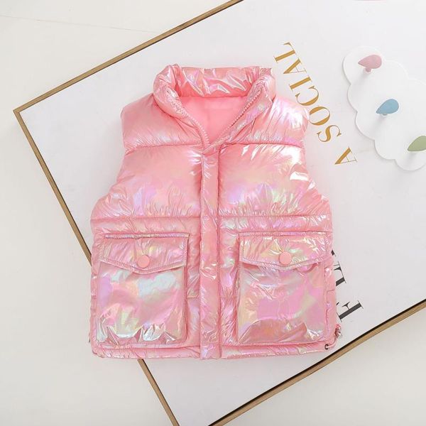 

3-9 years kids waistcoat boys sleeveless jacket est 2021 autumn winter children vest dazzling thick warm cotton for girl, Camo