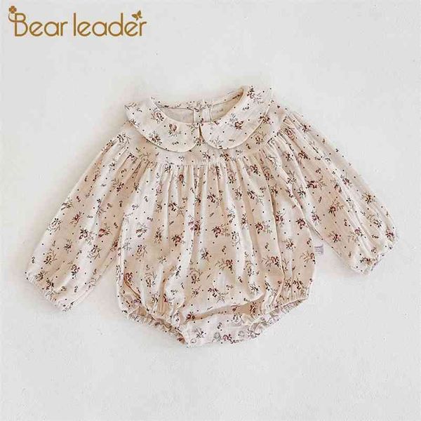 

infant baby rompers fashion girls long sleeve flowers clothes spring autumn toddler kids casual outfits 6m-3t 210429, Blue