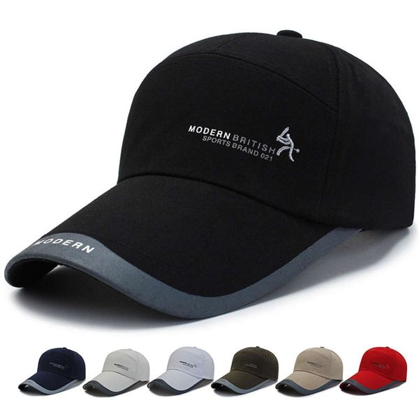 

men's lengthened baseball cap in spring and summer, Blue;gray