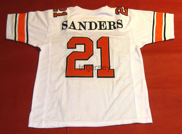 

custom barry sanders oklahoma state white jersey osu stitched add any name number, Black