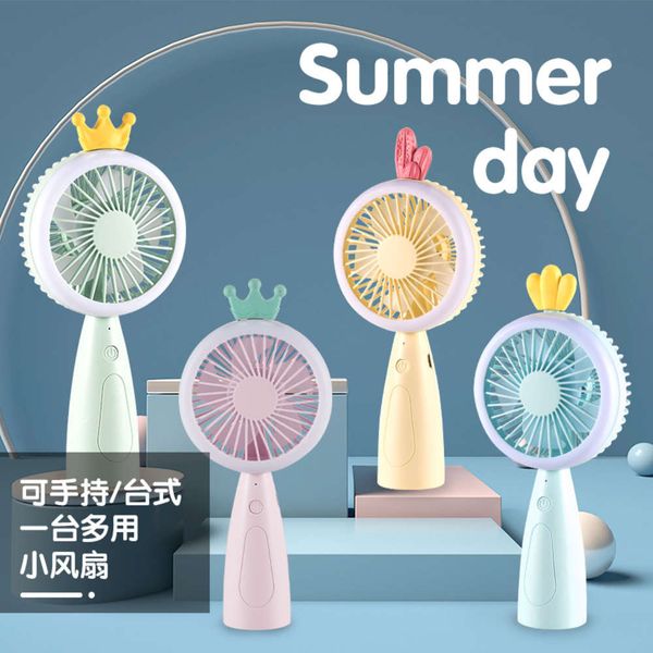 

fans usb charging student fan portable cartoon light mini desksilent