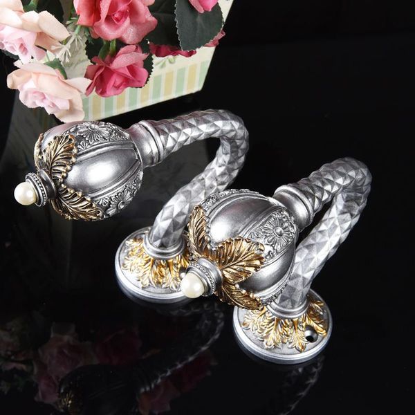 

luxury silver curtain holder resin window decorative accessories for living room bedroom hooks hanger cp079-30 other home decor