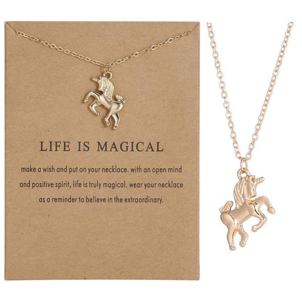 

collier pendentif licorne chaÃ®ne clavicule, Silver