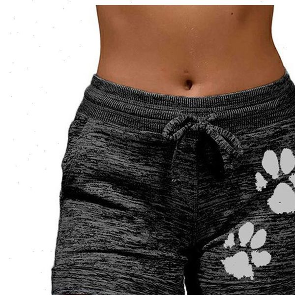 

30h fashion women short shorts quick drying casual sports footprint print elastic fitness home pants, White;black