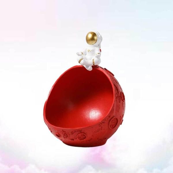 

gift wrap 1pc creative storage box spaceman design nut case candy fruit container sundries holder (red)