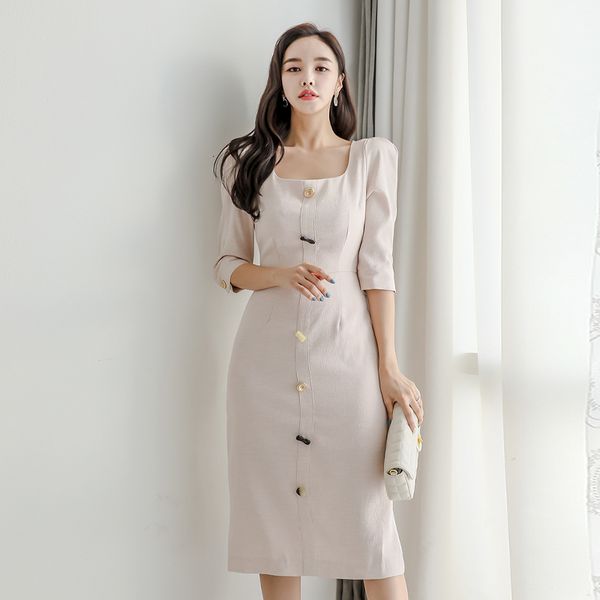 

dresses summer women es single breasted office lady elegant rai1 zf4m, Black;gray