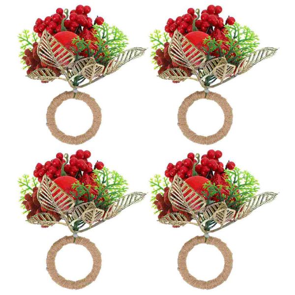 

napkin rings 4pcs adorable buckle decorative ring creative pine needles