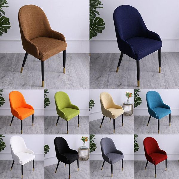 

chair covers modern curved cover fashion solid color stretch round back dining for single seat wholesale