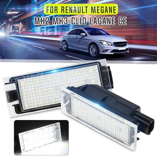 

emergency lights 2pcs 18 led car number license plate light lamp for megane 2 clio laguna 3 twingo master vel satis