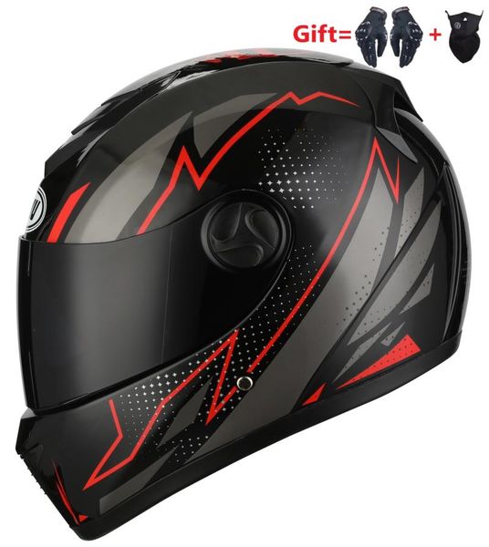 

send 2 gifts full face motorcycle helmet dual visor safety racing motocross motorbike double for man women helmets