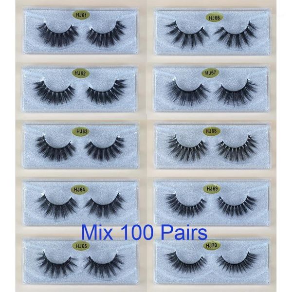 

wholesale eyelashes 20/30/50/100 pairs 3d mink lashes bulk natural false makeup lashes1