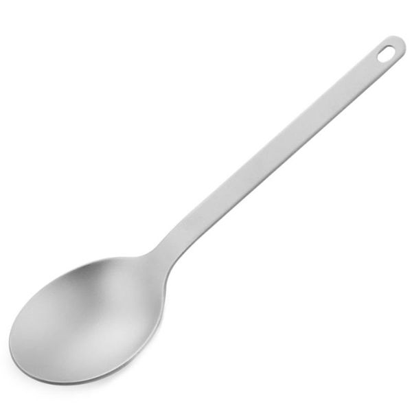 

camp kitchen titanium spoon outdoor picnic and household dual-use tableware ultralight bacteriostatic