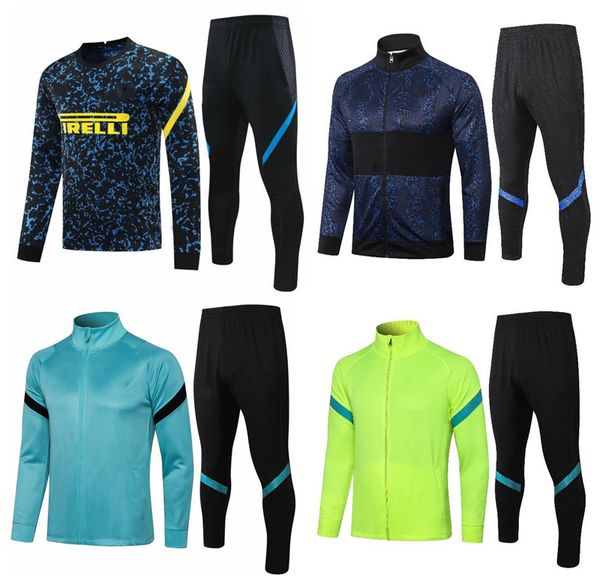 

2122 inter football tracksuit hooded jackets kits 20/21 survetement alexis lukaku lautaro milan soccer training suit jacket se, Black