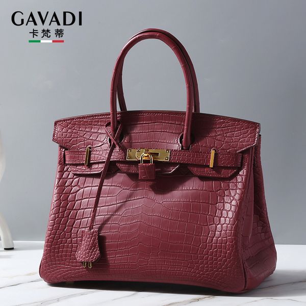 

crocodile 2021 new hand women's large capacity versatile luxury real leather bag
