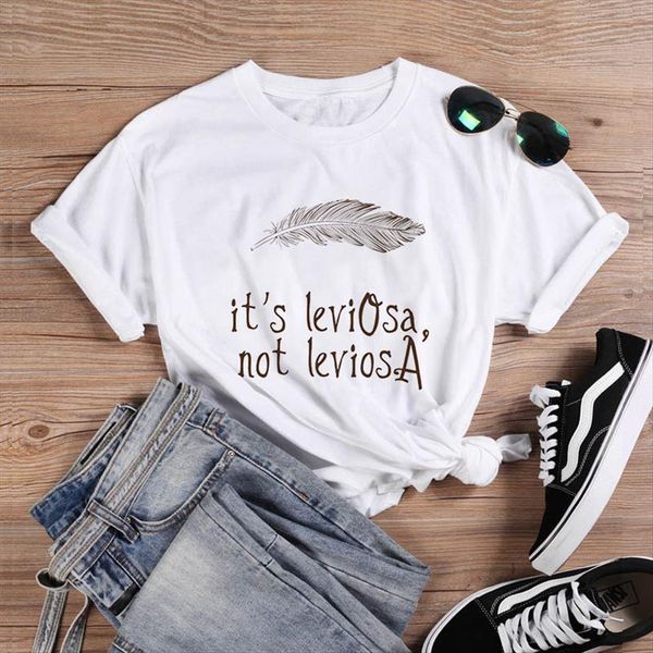 

trend print summer funny womens t shirts letter streetwear tee leviosa not ladies, White