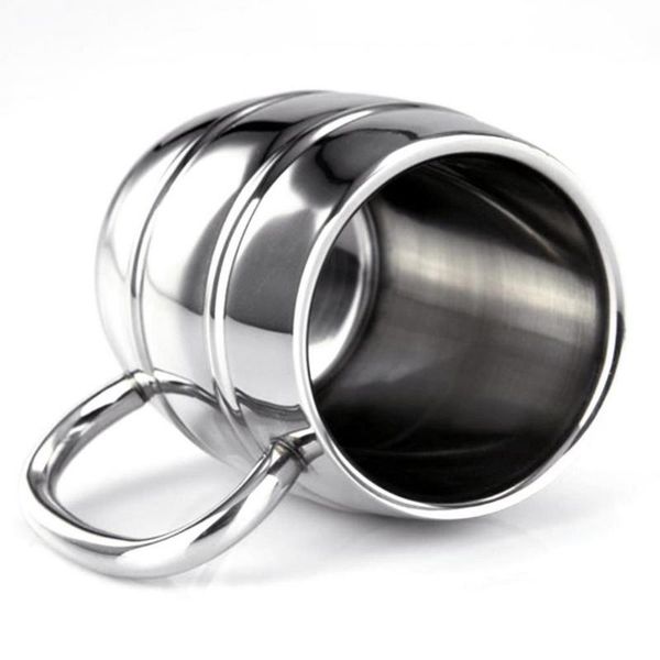 

mugs 300/450ml portable stainless steel double-layer coffee beer mug drinking cup
