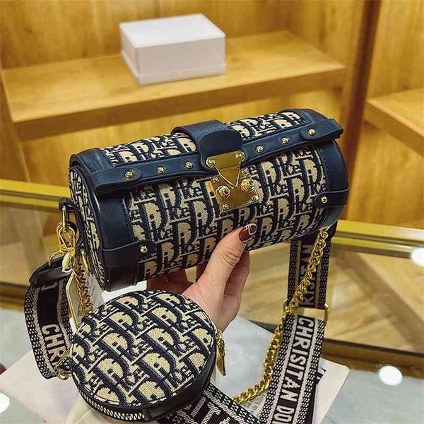 

women's bag net red fashion messenger versatile cylinder mini bag 50% clearance sale