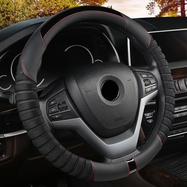 

microfiber leather car steering wheel cover for all models navigator mkz mkc mkx mks mkt styling covers