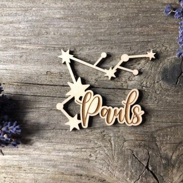 

fridge magnets personalized wooden magnets, star magnet, constellation name, gift, birthday