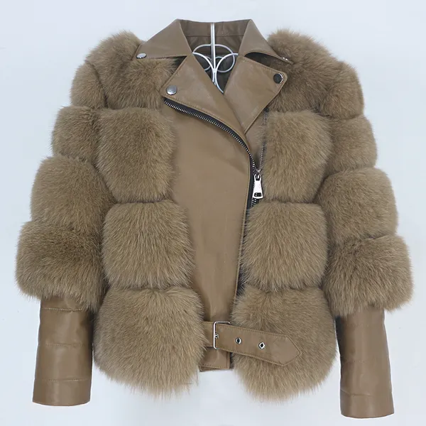 OFTBUY пальто из натурального меха, жилет, зимняя куртка, женская верхняя одежда из натурального лисьего меха из натуральной кожи, съемная уличная одежда, локомотив