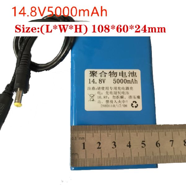 Batteria agli ioni di litio GTK ricaricabile 14,8 V 5000 mAh ai polimeri di litio 4S con BMS per scooter elettrici Lampione stradale a LED solare