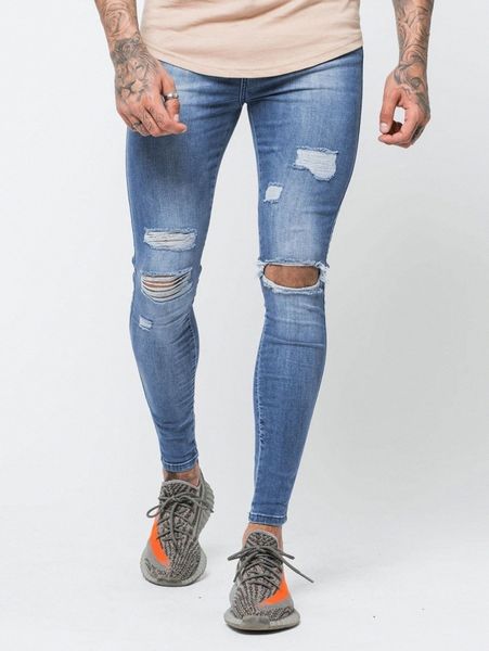 

men ripped skinny jeans p3wf#, Blue