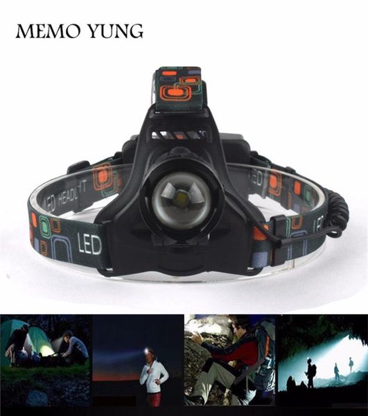

portable l2 led zoomable headlamp headlight with battery charger head lamp reachargable for outdoor activitity headlamps