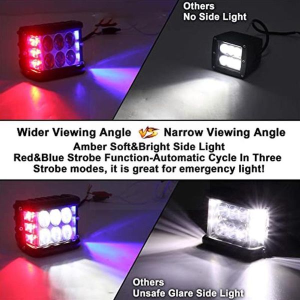 

working light 2021 car led work bar side shooter cube pods white a6r5