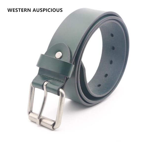 

belt 2021 cow leather men 4.2cm width quality waist green black blue male belts cummerbunds, Black;brown
