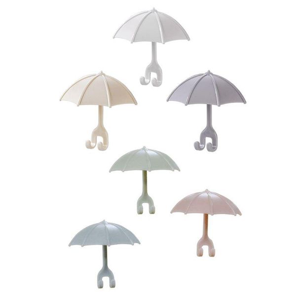 

hooks & rails 3pcs cute umbrella wall hanger toothbrush holder razor socket hook men shaving shaver shelf organizer