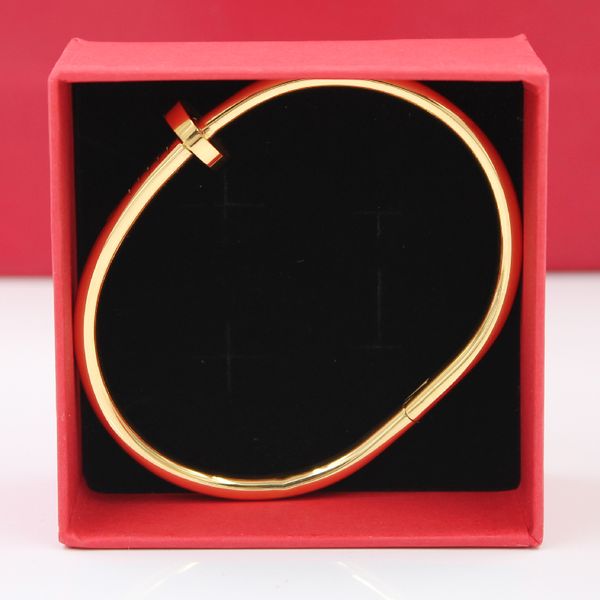

Designer Nail Bracelets Brand Bangles Luxury High Quality Stainless Steel Accessory Cuff Jewelry Gift Women And Male Femme Christmas gift jewelry accessories