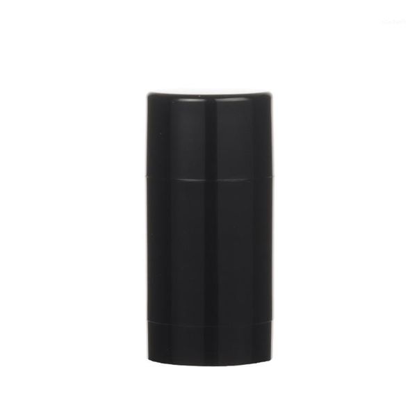 

storage bottles & jars 6pcs 75ml plastic mablack empty round deodorant container lip tubes gloss holder with caps