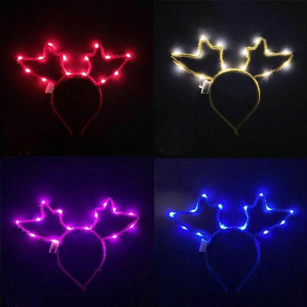 

light luminous antler deer horn flashing headdress head hair band hoop toy kid birthday christmas party decor decoration