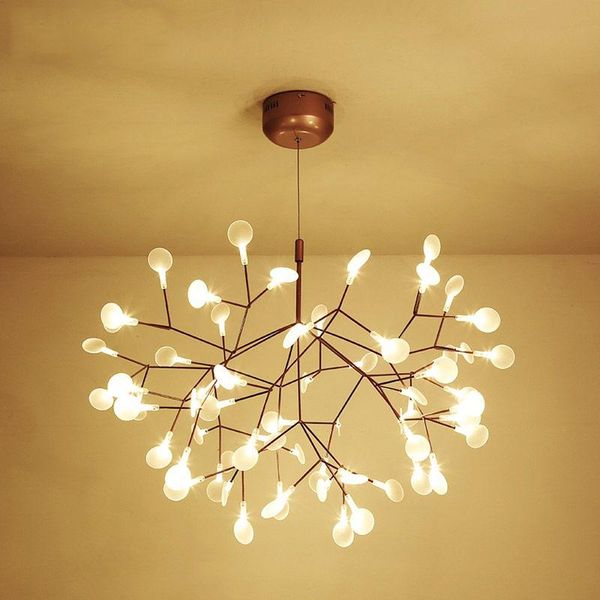 

modern led chandelier lighting art tree leaves dining room nordic branches lights designer industrial firefly chandeliers