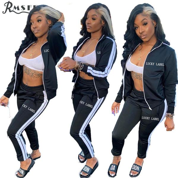 

women's tracksuits rmsfe 2021 red black solid casual daily outfits bandage shinny zippers 2 piece set women full sleeve pant sets, Gray
