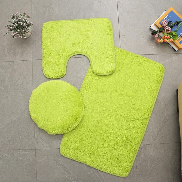 

bath mats absorbent bathroom carpet pedestal rug toilet lid cover tapis de shaggy anti-slip set coral fleece
