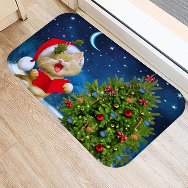 

cushion/decorative pillow 40*60 soft floor mat entrance doormat rug cute cat kitten print anti-slip door area mats bathroom kitchen