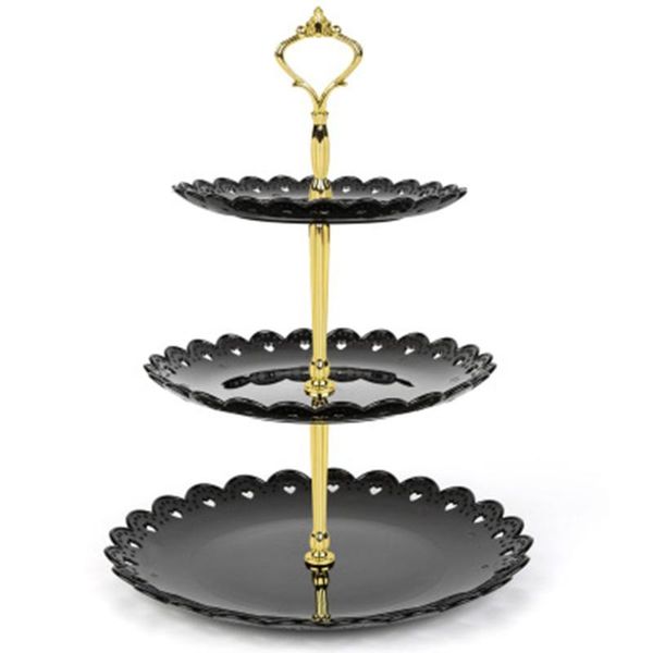 

other bakeware 3-tier snack stand afternoon dessert cupcake round tableware
