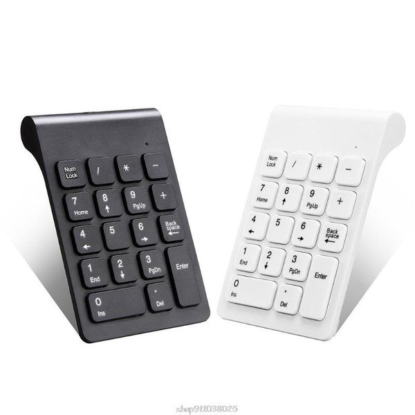 

2.4ghz wireless numeric keypad 18 keys digital keyboard for accounting teller laptablets ja27 21 dropship keyboards