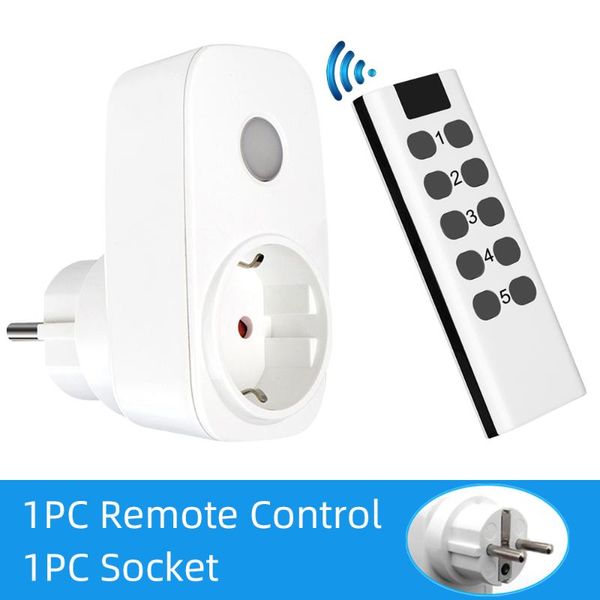 

remote controlers universal eu french socket smart plug outlet wireless rf 433 mhz control home appliance compatible broadlink rm4 pro