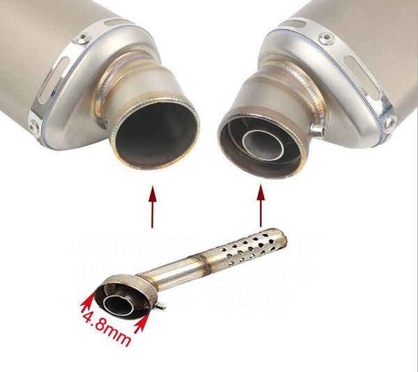 

motorcycle exhaust system pipes db killer for 4.8mm inner diameter