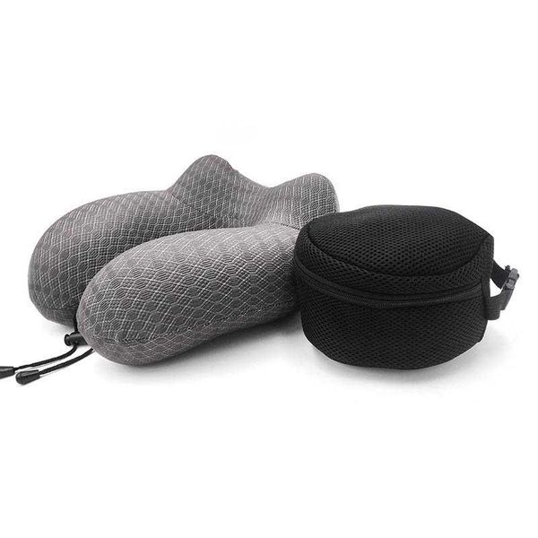 

pillow memory cotton soft cozy u-shape storage rebound train plane siesta car portable neck travel pillows for adult