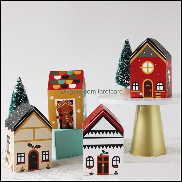 Confezioni regalo Forniture per feste per eventi Festive Home Garden Christmas Paper Kids Candy Box Bag Year Decoration Bags Treats Packing Drop Delivery 20