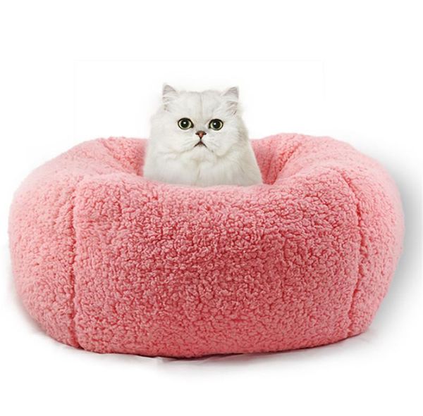 

cat beds & furniture pet small dog basket soft bed met house artificial wool s ,l