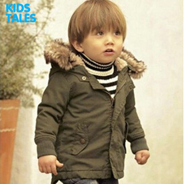 

0-6t baby boy clothes boys coats and jackets 2021 winter army green hooded coat thick warm kids, Blue;gray