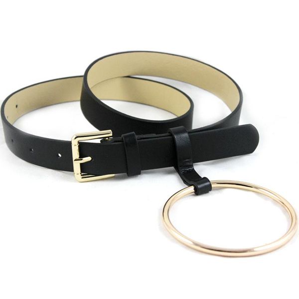 

belts factory sale women belt fashion pu leather metal ring pin buckle party dress decoration waistband ladies for jeans, Black;brown